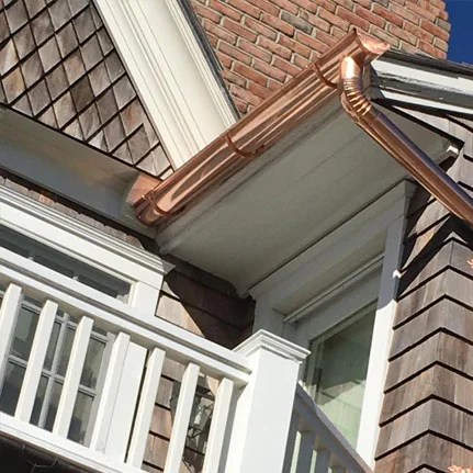 copper gutter installation Upton ny